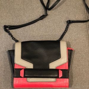 Vince Camuto Hot Pink and Black Crossbody Bag